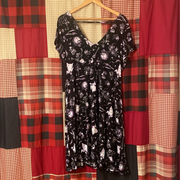 Torrid Disney The Nightmare Before Christmas Character Black Mini Trapeze Dress - Picture 6 of 8